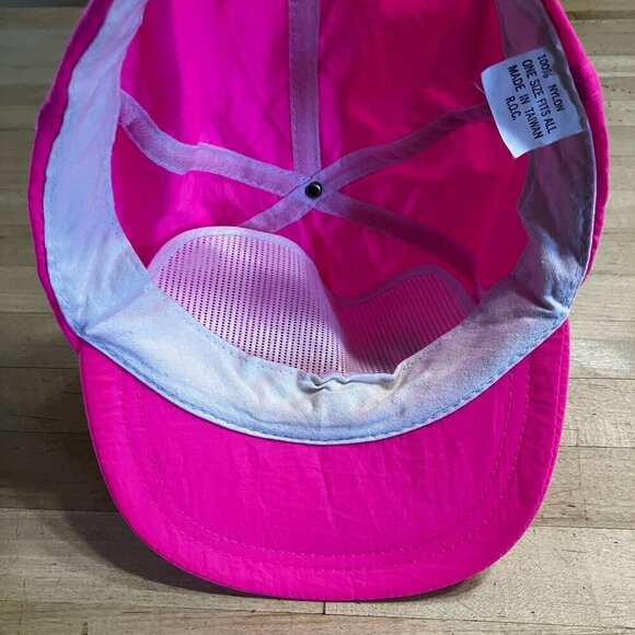 Pepsi Cola Mens Vintage Nylon 90s Snapback Hip Hop Cap Hat OS Pink Hot SP EXC - Picture 8 of 9